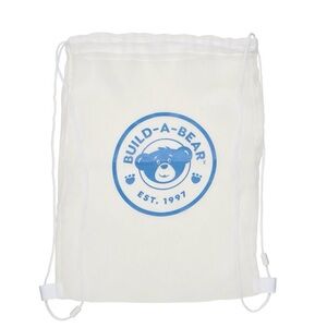 Build-A-Bear White and Blue Drawstring Bag mesh teddy bear carrier